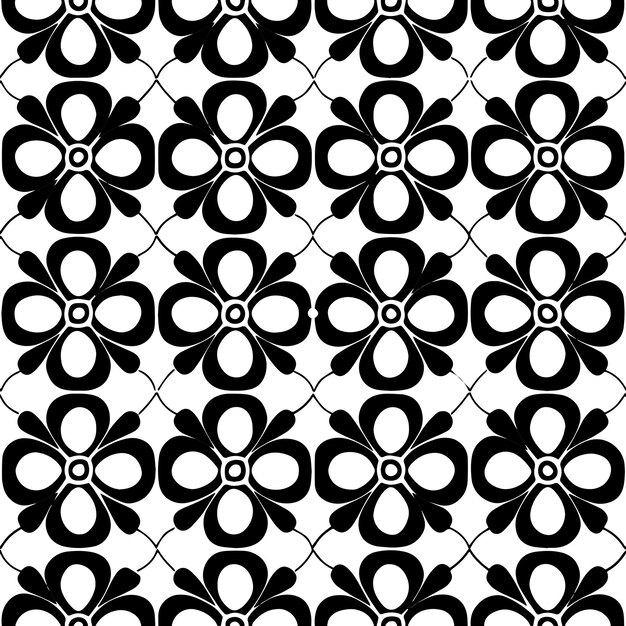Tesselazione geometrica in bianco e nero Vettore a modello ripetuto senza cuciture