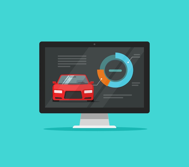 Test diagnostico dell&#39;automobile o dell&#39;automobile sul computer