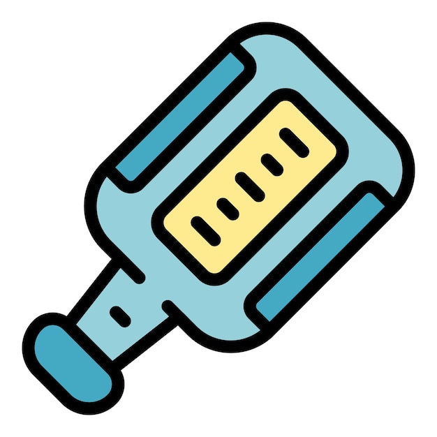 Test tool icon outline vector Pcr test Health travel color flat