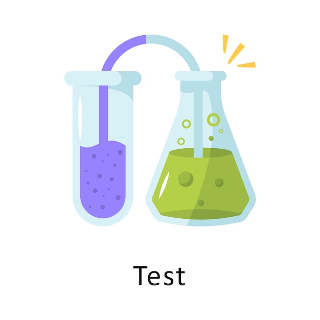 Test Vector Flat Icon Design illustrazione Simbolo su sfondo bianco EPS 10 File