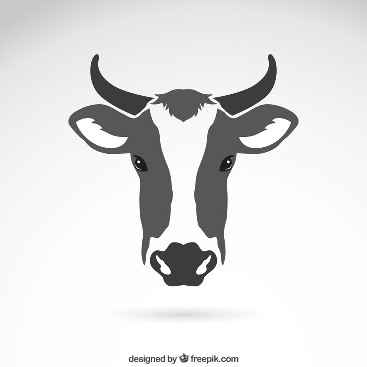 Vettore testa della mucca