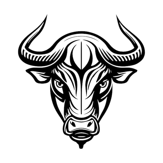 Testa di toro mascotte logo Buffalo