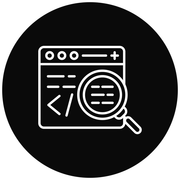 Testare l'immagine vettoriale dell'icona del codice Può essere utilizzato per la programmazione informatica