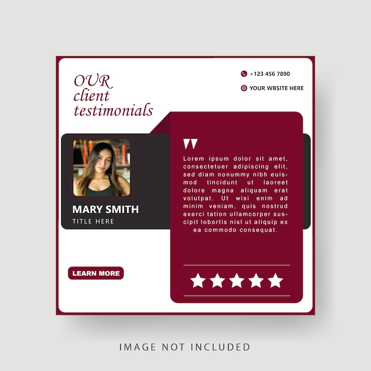 Vettore testimoniale del cliente o del cliente post di social media design feedback del servizio clienti post di revisione