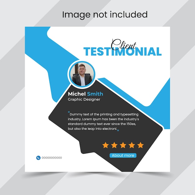 Testimoniale di un cliente per un post sui social media o su un sito web