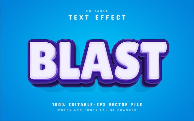 Testo Blast, effetto di testo in stile cartone animato