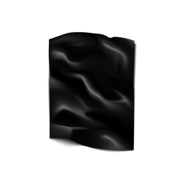 Testo di lattice nero con rughe di plastica 3D o carta satinata