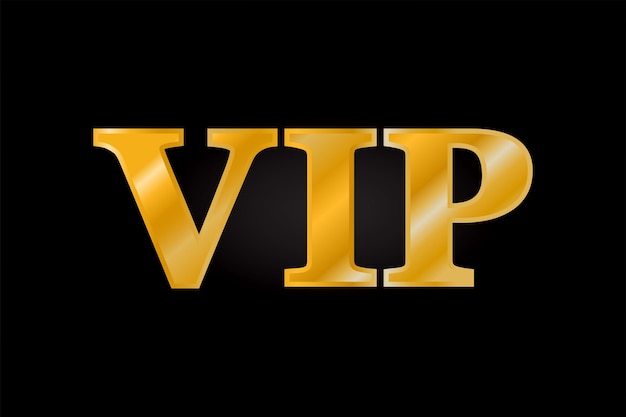 Testo dorato VIP in carattere 3D