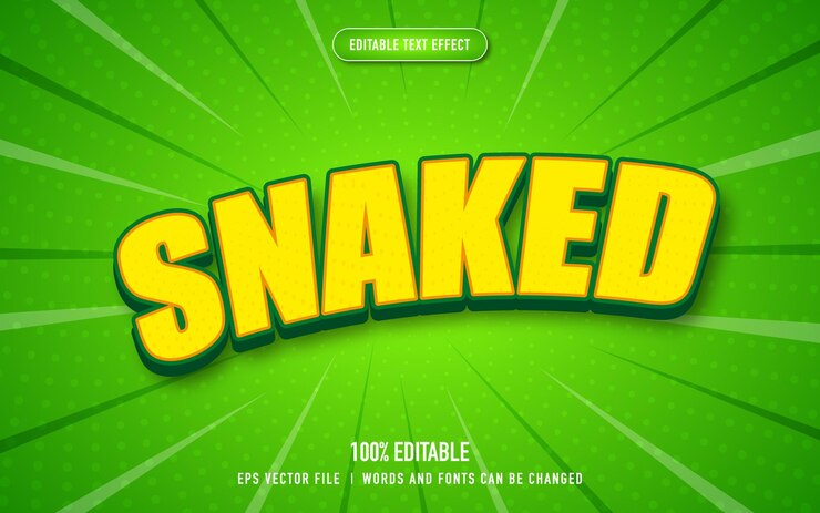 Testo effetto serpente con colore verde
