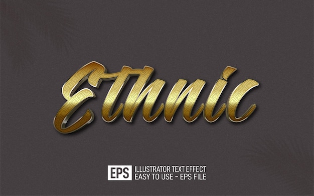 Testo etnico, effetto testo dell'illustratore modificabile