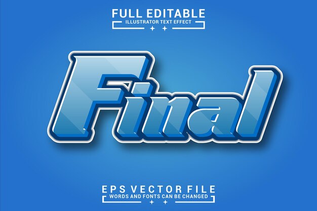 Testo finale effetto vettoriale completamente modificabile