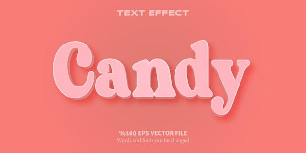 Testo forte con colori tenui lattiginosi e brillanti Candy