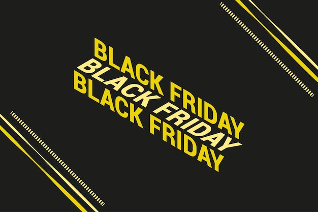 Testo giallo del Black Friday
