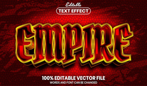 Testo impero, effetto testo modificabile in stile carattere