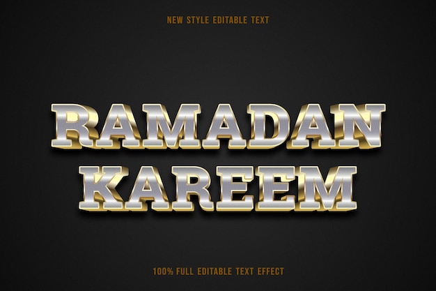 Testo modificabile effetto ramadan kareem colore oro