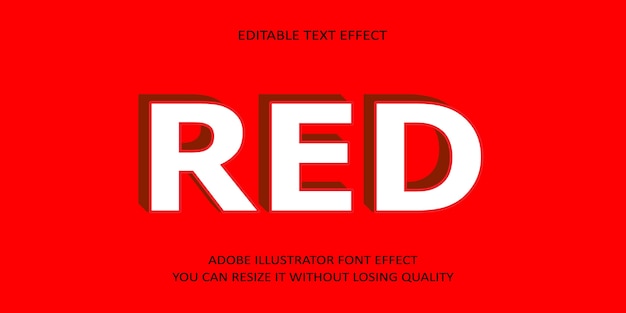 Testo rosso modificabile Effetto