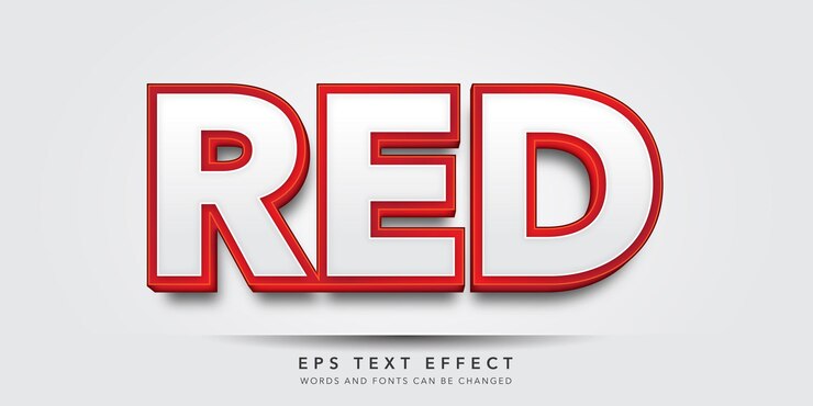 Testo rosso modificabile Effetto