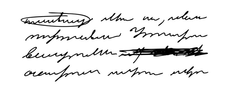 Testo scritto a mano illeggibile parole scritte a mano poetiche abstract lettering lavoro scritto penna