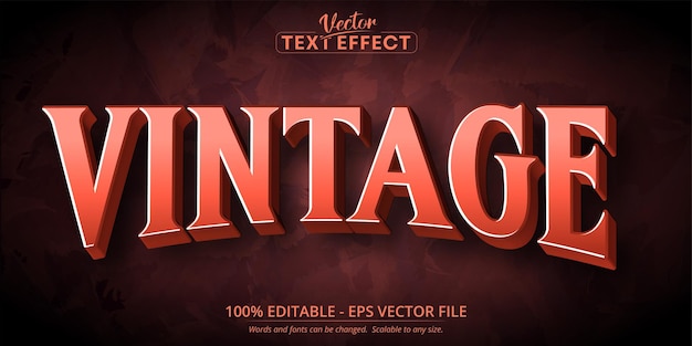 Testo vintage, effetto di testo modificabile in stile vintage