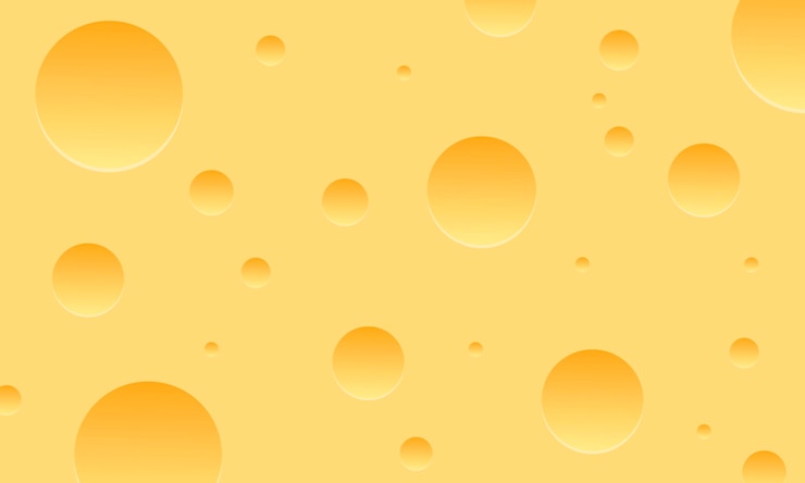Vettore testura di sfondo vettoriale senza cuciture del modello di formaggio