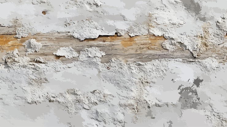 Vettore texture grezze di cemento con impronte di casseforme in legno