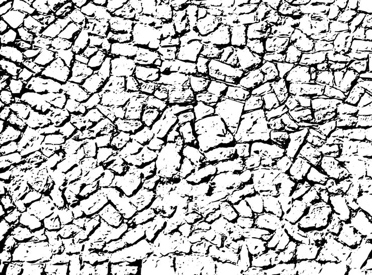 Vettore texture vettoriale rustica incrinata con molte crepe e graffi sfondo astratto superficie rotta e danneggiata