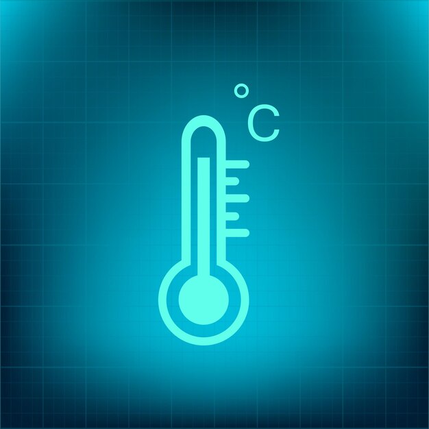 Thermometer symbol Vector icon