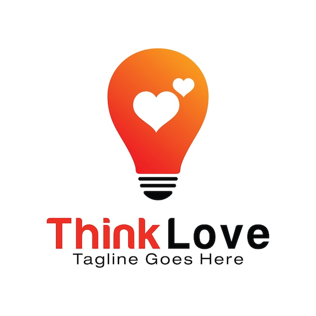 Think Love modello di progettazione del logo