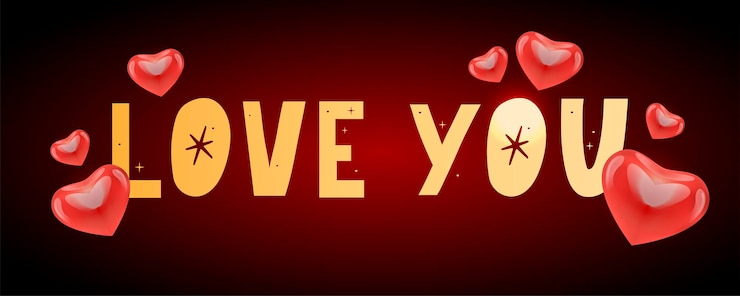 Vettore ti amo testo di buon san valentino, poster di tipografia con scritte a mano su sfondo rosso sfumato. illustrazione vettoriale. cartolina citazione romantica, carta, invito, modello di banner.