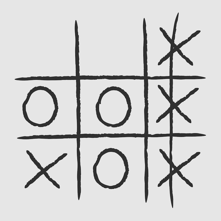 Vettore tic tac toe gioco illustrazione vettoriale