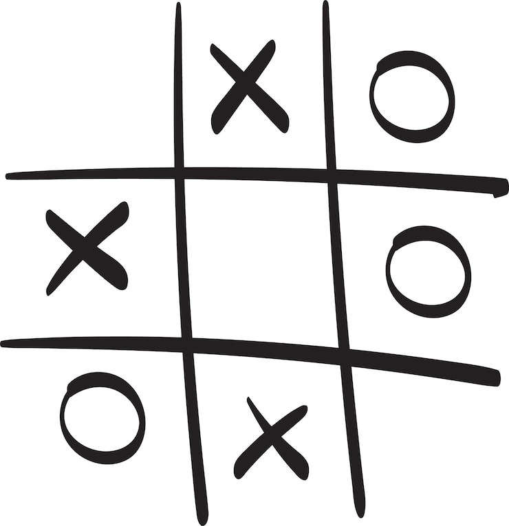 Vettore tictactoe gioco doodle