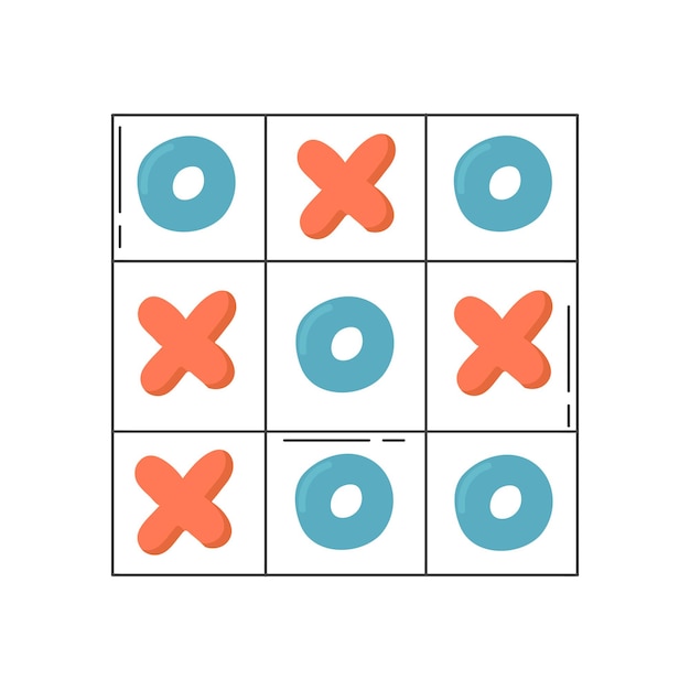 Tictactoe icon clipart avatar logotipo illustrazione isolata