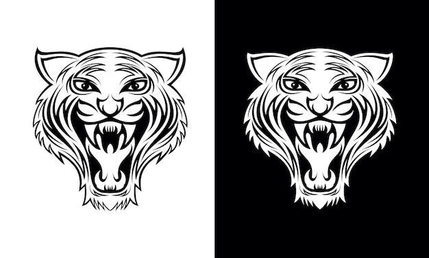 Tigre disegnata a mano tatuaggio Design Vector