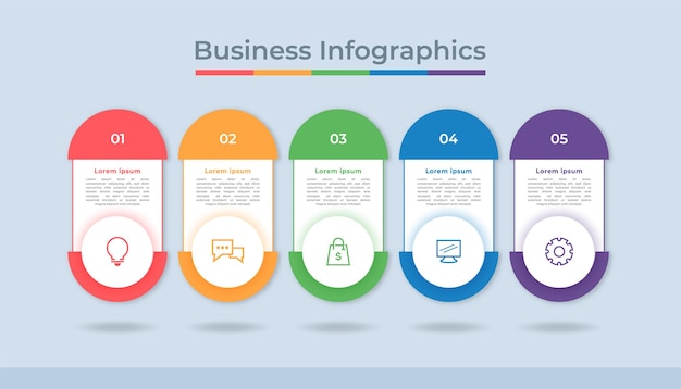 Timeline Infographics Business Data Visualization Process Chart Diagram Grafico con opzioni di passaggi