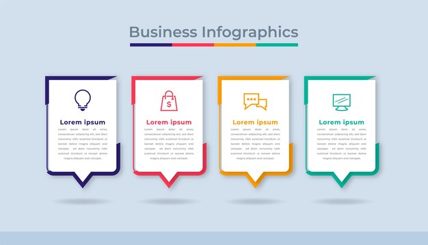 Timeline Infographics Business Data Visualization Process Chart Diagram Grafico con opzioni di passaggi
