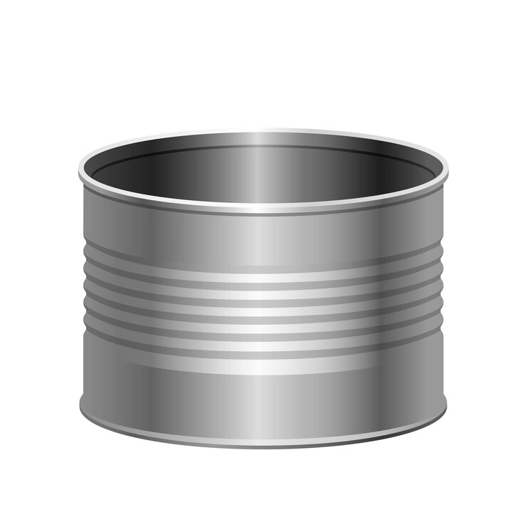 Vettore tincan metal can open tin can vector 3d clipart isolato su sfondo bianco