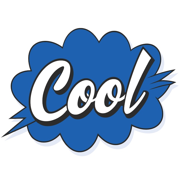 Tipografia cool testo stile cartone animato design dinamico