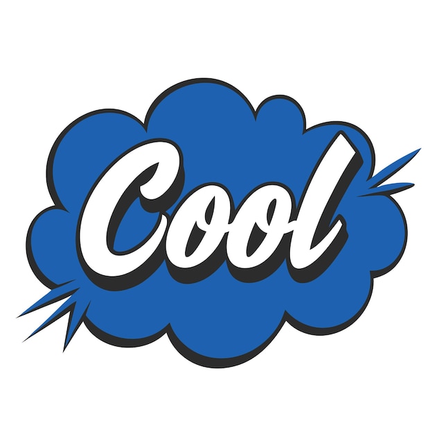 Tipografia cool testo stile cartone animato design dinamico