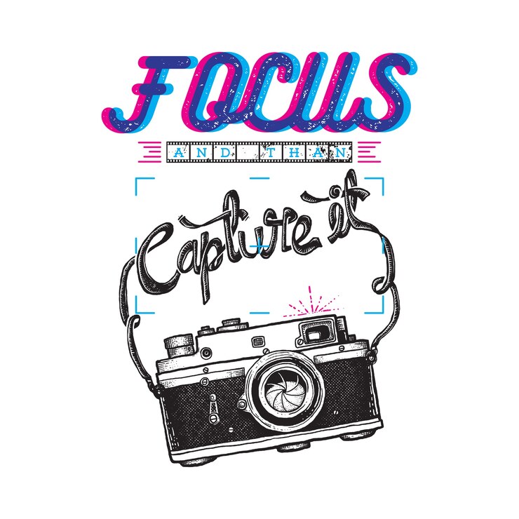 Vettore tipografia del fotografo citazione grafica illustrazione arte tshirt design