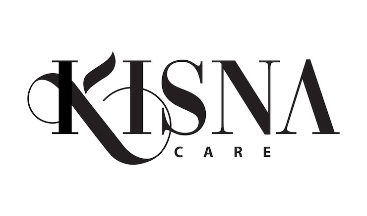 Vettore tipografia del logo kisna beauty