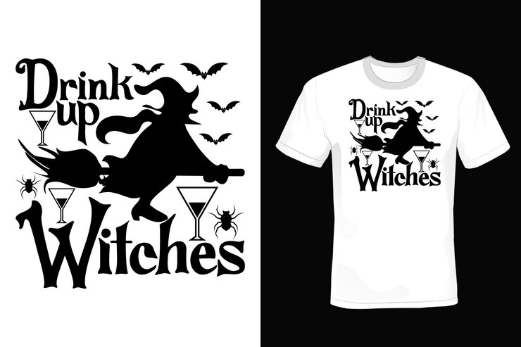 Vettore tipografia di halloween t-shirt design vintage