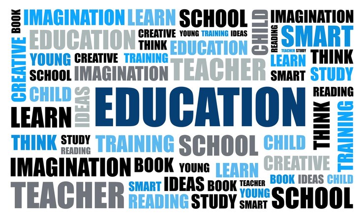 Vettore tipografia di parola di educazione, tipografia di educazione testo parola arte vettoriale marketing illustrazione