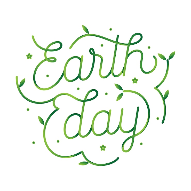 Vettore tipografia earth day