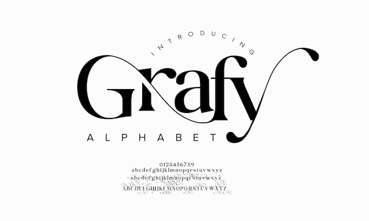 Vettore tipografia grafica bellezza moda elegante minimalista serif italici caratteri decorativi matrimoni vintage logo retro caratteri di lusso minimi logo alfabeto illustrazione vettoriale
