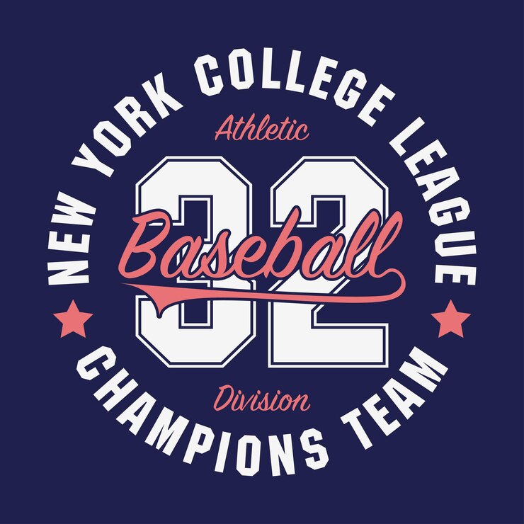 Tipografia New York Baseball per maglietta numero Stampa sportswear originale Abbigliamento atletico