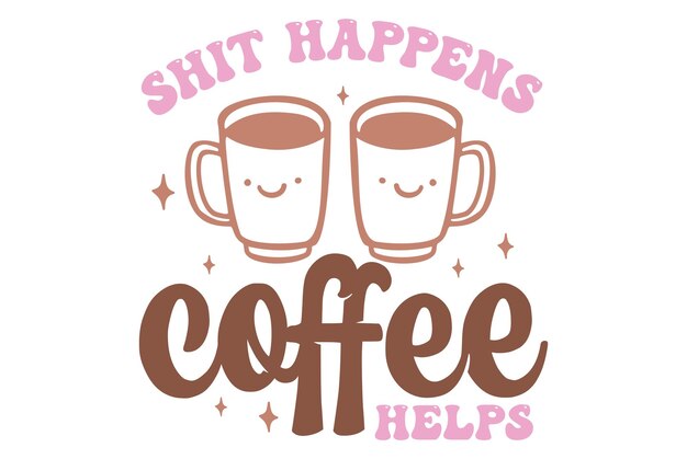 Tipografia scritta a mano Illustrazione vettoriale delle citazioni del caffè