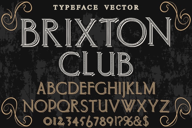 Tipografia tipografia font design brixton club