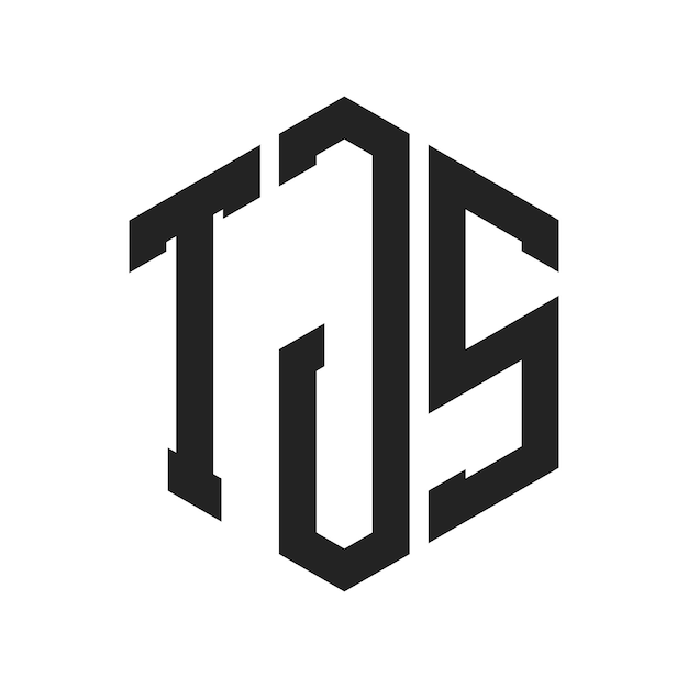 TJS Logo Design Lettera iniziale TJS Monogramma Logo utilizzando forma esagonale