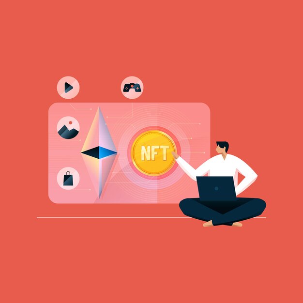 Token NFT Non Fungibile Unità non intercambiabile su NFT Blockchain con file digitali di pubblicazione