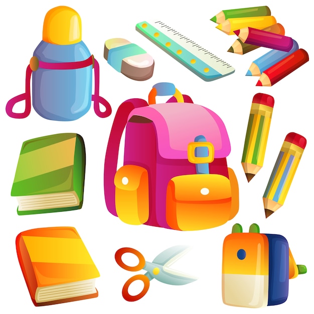 Torna a scuola element icon set